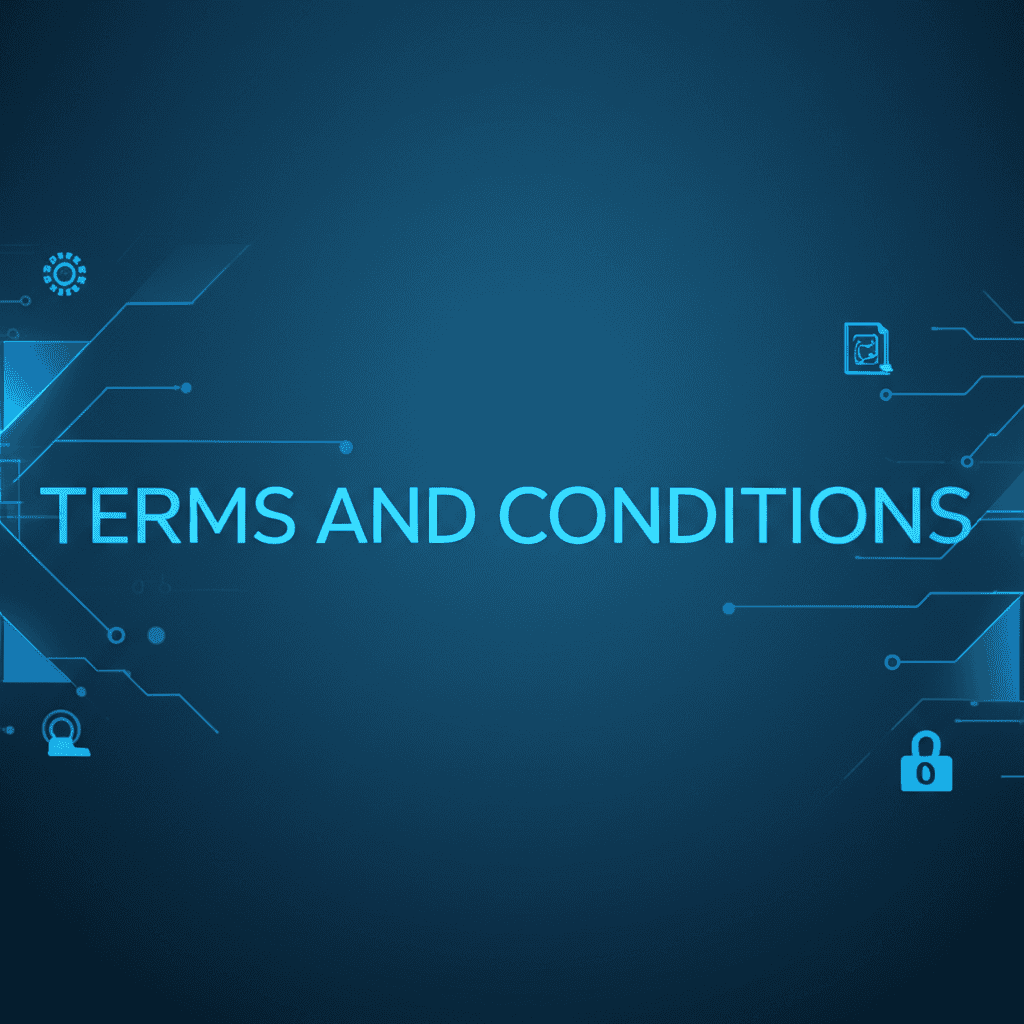 Illustrative image of terms and conditions document with a magnifying glass and legal icons, symbolizing rules and regulations for a Construction Calculator OSRS.